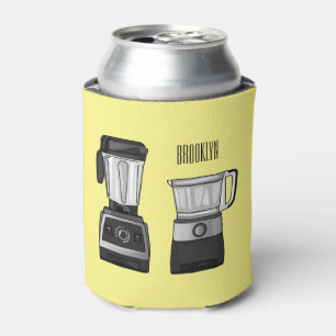 Food processor & blender cartoon illustration can cooler