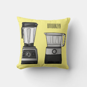 Food processor & blender cartoon illustration  cushion