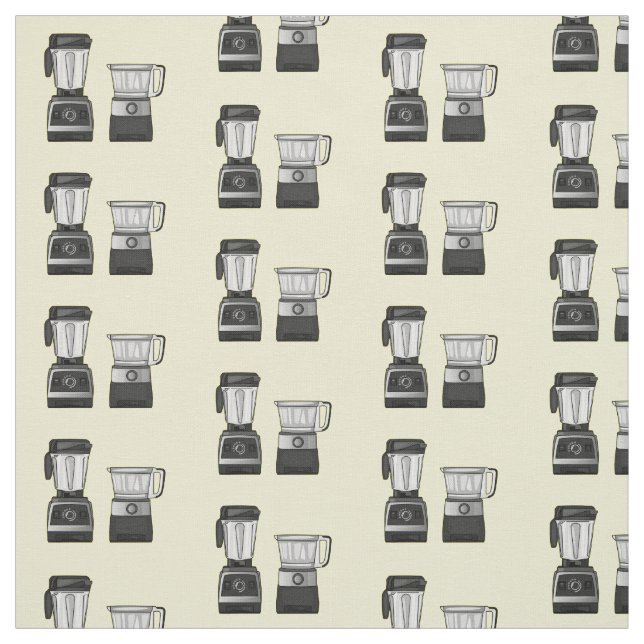 Food processor & blender cartoon illustration fabric (Swatch)