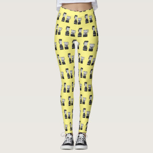 Food processor & blender cartoon illustration leggings