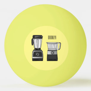 Food processor & blender cartoon illustration ping pong ball