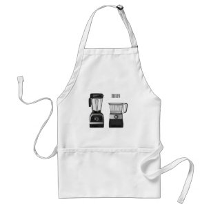 Food processor & blender cartoon illustration standard apron