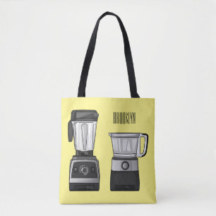 Food processor & blender cartoon illustration  tote bag