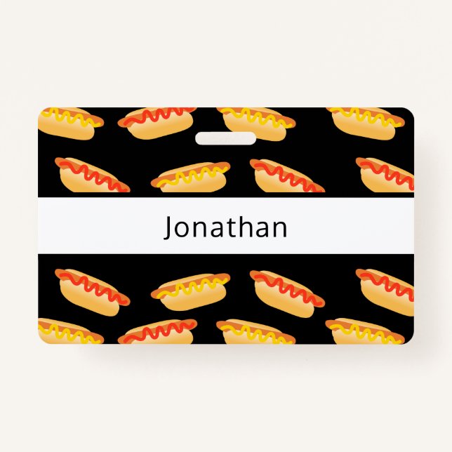 Food Production Hot Dog Name ID Badge (Front)