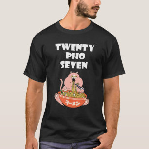 Food Pun Cat Pho Bowl Asian Food Vietnamese Noodle T-Shirt
