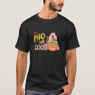 Food Pun Cat Pho Bowl Vietnamese Food  Pho Soup T-Shirt