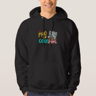 Food Pun Good Cat Vietnamese Food Pho Bowl Asian F Hoodie