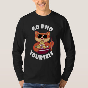 Food Pun Pho Bowl Fox Asian Food Vietnamese Soup T-Shirt