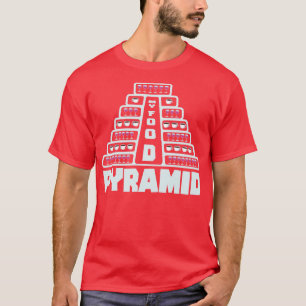 Food Pyramid Coffee Wine Drinking T-Shirt