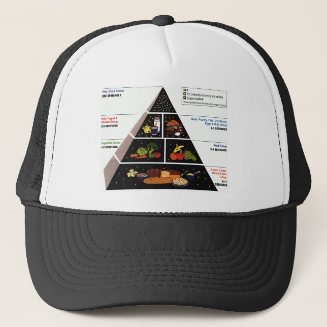 Food Pyramid Trucker Hat (Front)
