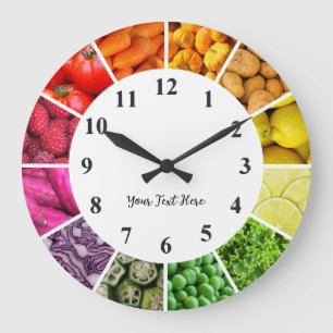 Food Rainbow Clock - Healthy Eating Fruit and Veg