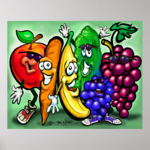 Food Rainbow Party Poster