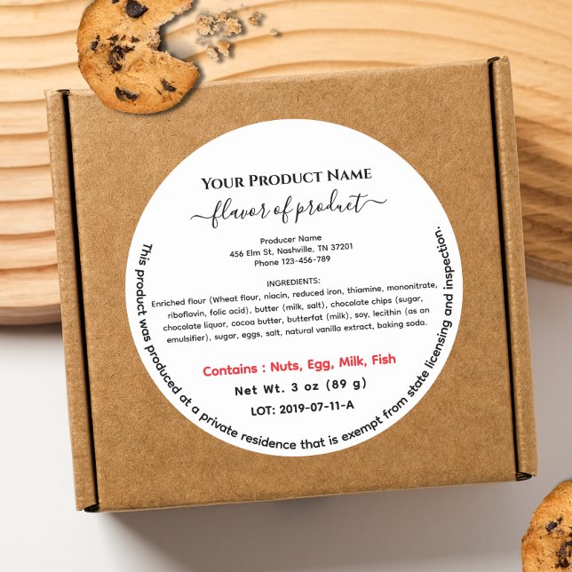 Food Round Tennessee Cottage Law Label (Creator Uploaded)