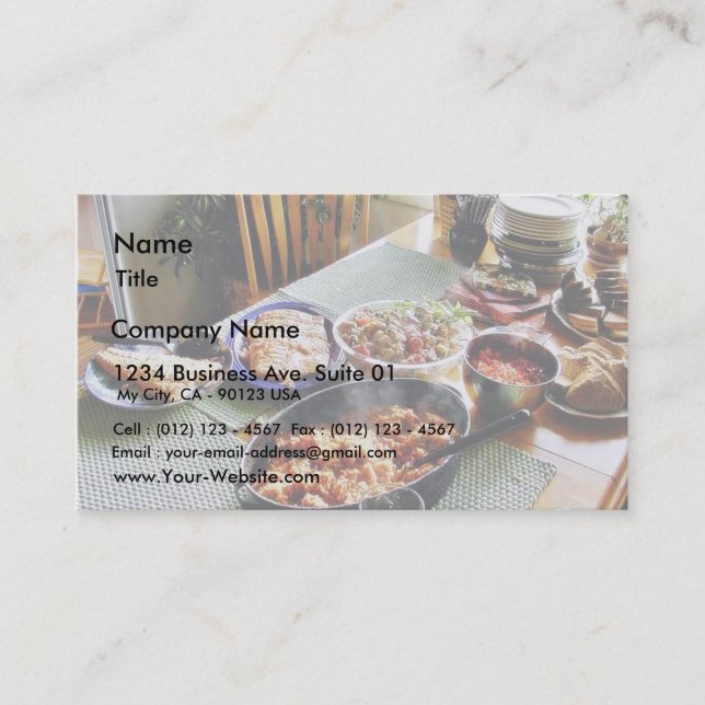 Food Salmon Business Card (Front)