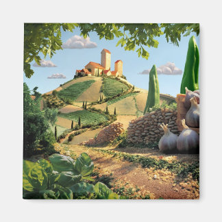 Food Scene Cheese and Garlic Magnet