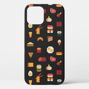 Food seamless pixel art pattern,fabric textures,is iPhone 12 case