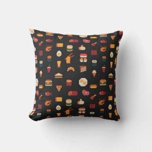 Food seamless pixel art pattern,fabric textures,is cushion