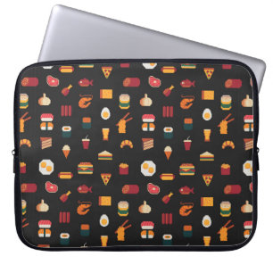Food seamless pixel art pattern,fabric textures,is laptop sleeve