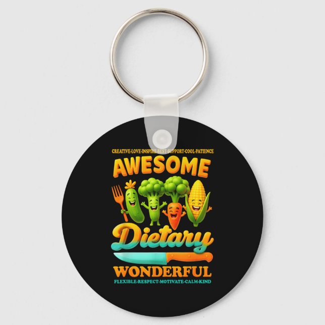 Food Service Week Dietary Appreciation Flexible Re Key Ring (Front)