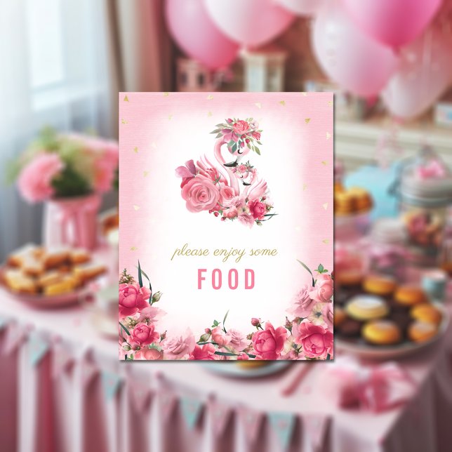 Food Sign Baby Shower Pink Flamingo Ballerina (Creator Uploaded)