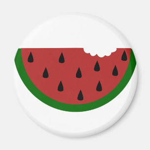 food slice fruit bitten watermelon magnet