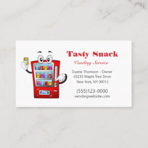 Food Snack Vendor Vending Machine Service Busines Business Card