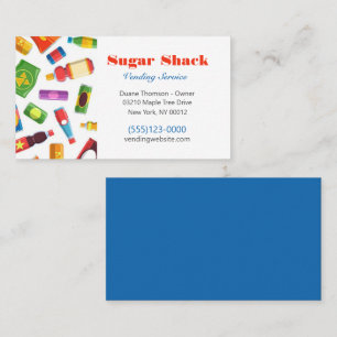 Food Snack Vendor Vending Machine Service Busines Business Card