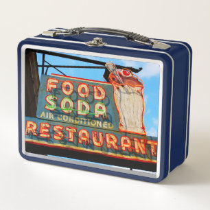 Food, Soda, Restaurant Vintage Sign Metal Lunch Box