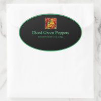 Food Storage Kitchen Stickers-Diced Green Peppers