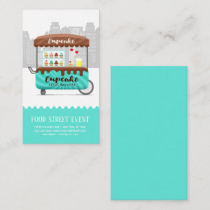 Food street cupcake sweet desserts business card