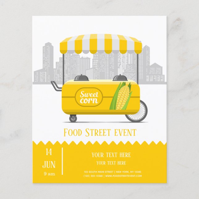 Food street sweet corn flyer (Front)