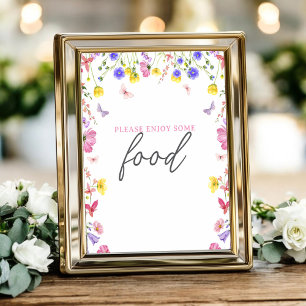 Food Table Sign – Wildflower Baby Shower or Event