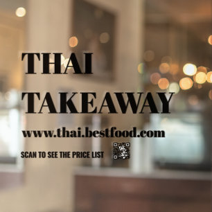 Food Takeaway Window Vinyls Transparent