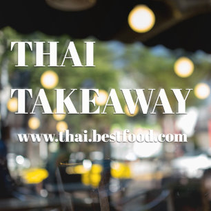 Food Takeaway Window Vinyls Transparent Window Cli