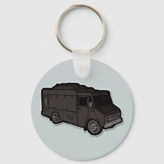 Food Truck: Basic (Black) Key Ring