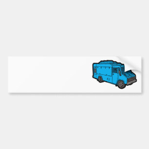 Food Truck: Basic (Blue) Bumper Sticker