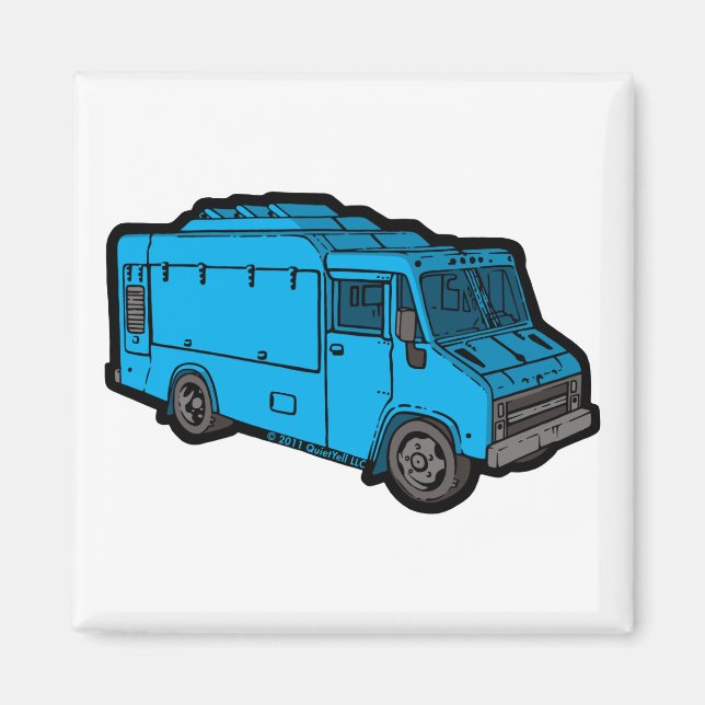 Food Truck: Basic (Blue) Magnet (Front)