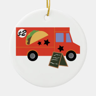 Food Truck Ceramic Ornament