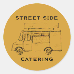 Food Truck Custom Yellow Sticker