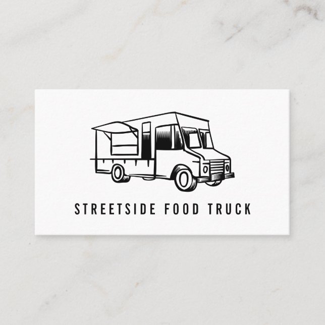 Food Truck Logo Business Card (Front)