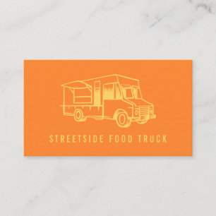 Food Truck Logo Orange Business Card