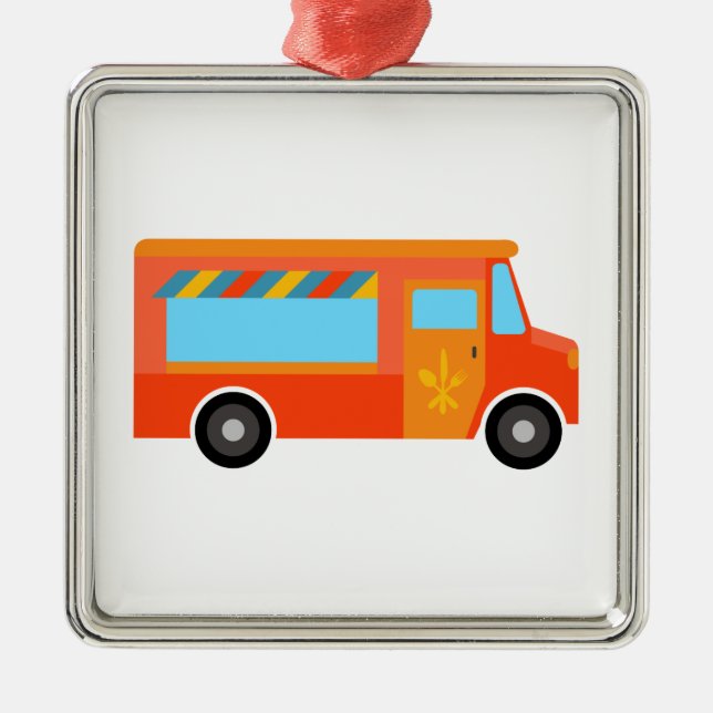 Food Truck Metal Ornament (Front)