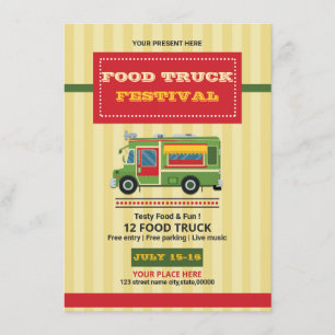 Food Truck Party Flyer Invitation