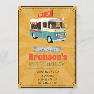 Food truck party invitation