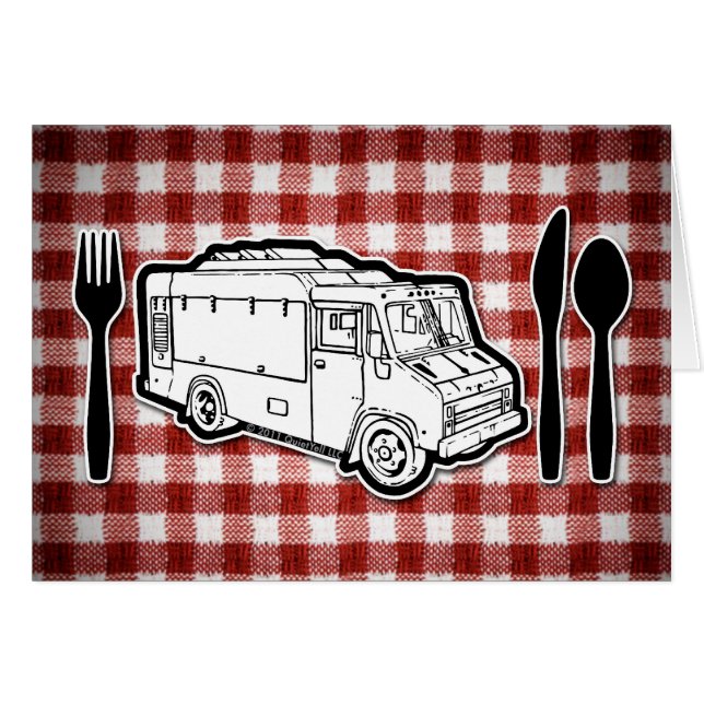 Food Truck Plate & Utensils (Front Horizontal)