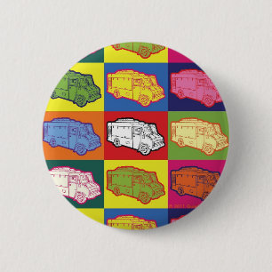 Food Truck Pop Art 6 Cm Round Badge