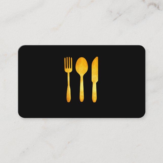 Food Utensils Business Card (Front)
