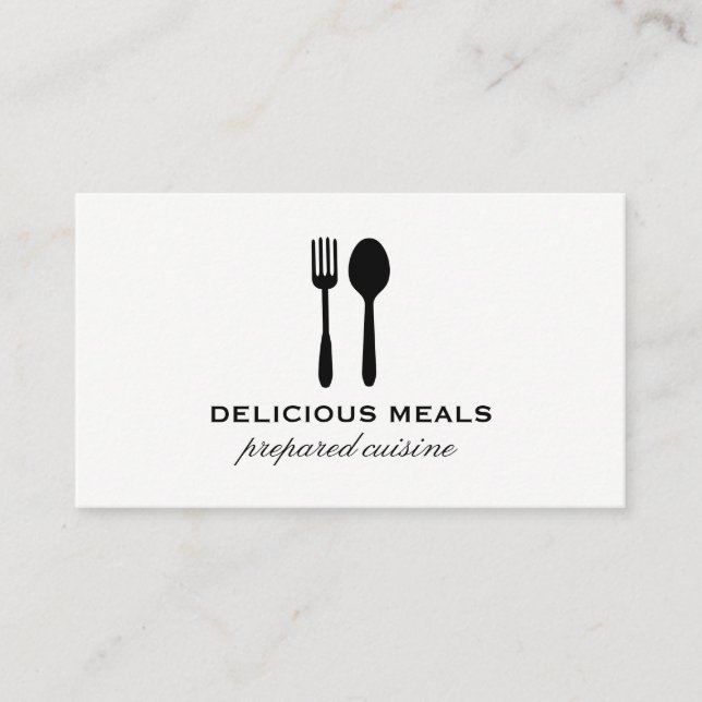 Food Utensils Business Card (Front)