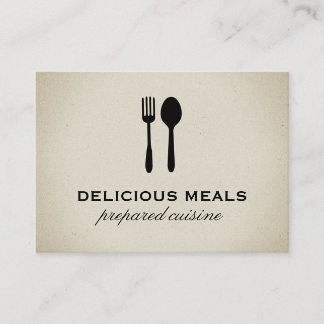 Food Utensils Business Card (Front)