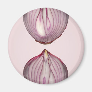 Food - Vegetable - Cross section of a Red Onion Magnet